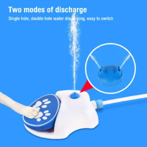 Outdoor Dog Water Dispenser Paw Activated Simple Use Easy Connection Step On Dog Water Fountain with Hose for Lawn for Pets