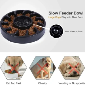 Quality Dog Bowl Slow Feeder Durable Eco-friendly Nonslip