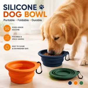 Collapsible Silicone Dog Bowl Portable Pet Travel Water