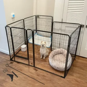 Sturdy 8-Panel Pet Playpen for Dogs